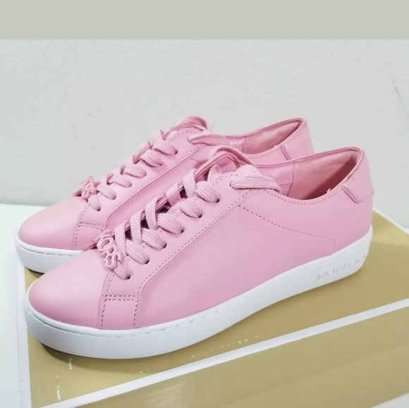 Michael Kors Harper Lace Up Pink Leather Sz 6 NIB - Picture 3 of 8